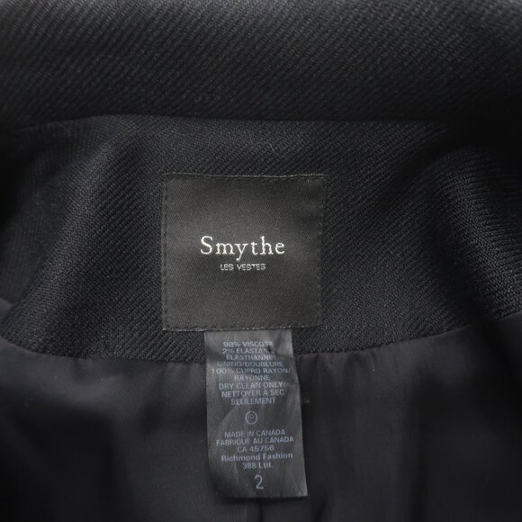 Smythe Full Back Duchess Blazer Black Size 2 - Picture 8 of 13